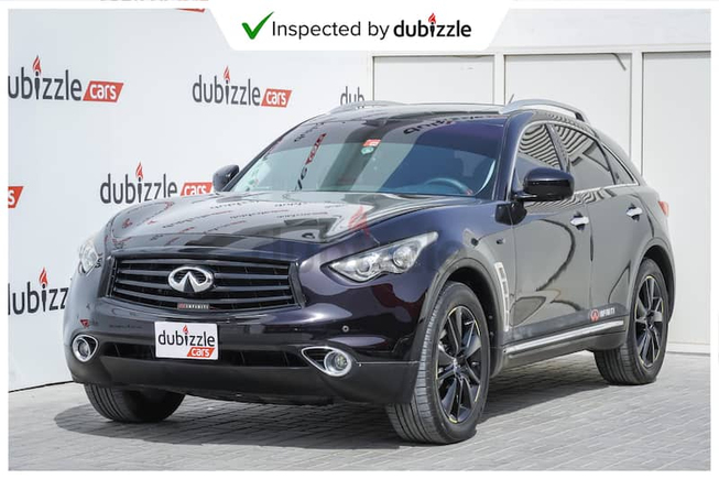 AED1149/month | 2015 Infiniti QX70 3.7L | GCC Specifications | Ref#27227