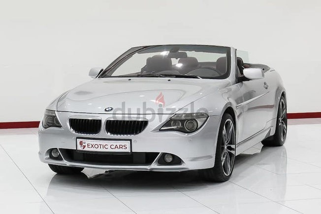 BMW 630i Cabriolet 2006 Silver-Maroon 142,000KM