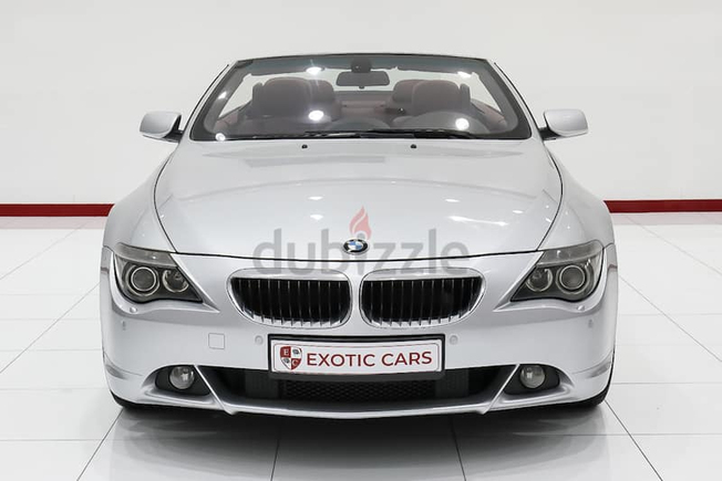 BMW 630i Cabriolet 2006 Silver-Maroon 142,000KM