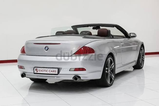 BMW 630i Cabriolet 2006 Silver-Maroon 142,000KM