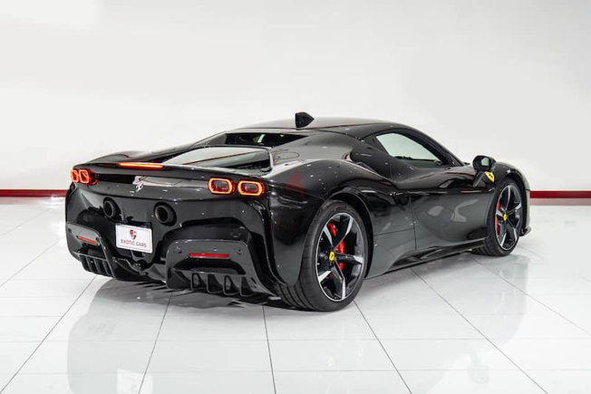 WARRANTY JUN 2025 + SERVICE JUN 2029 || GCC Ferrari SF90 Stradale 2022 Black-Orange 500KM