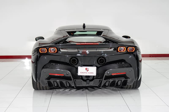 WARRANTY JUN 2025 + SERVICE JUN 2029 || GCC Ferrari SF90 Stradale 2022 Black-Orange 500KM