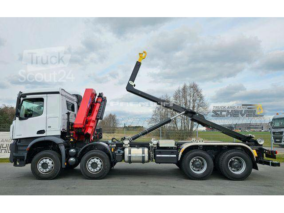 Mercedes-Benz - Arocs 4142 Abrollkipper HMF 2320 HYVA - Aвтокран