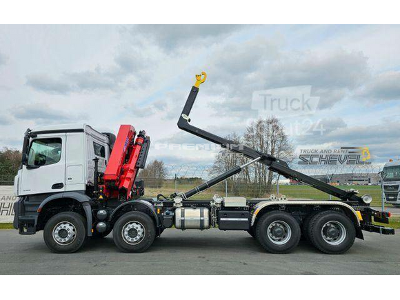 Mercedes-Benz - Arocs 4142 Abrollkipper HMF 2320 HYVA - Aвтокран