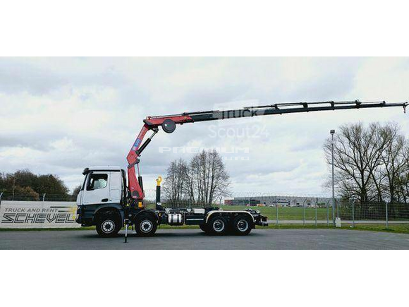 Mercedes-Benz - Arocs 4142 Abrollkipper HMF 3220 HYVA - Aвтокран