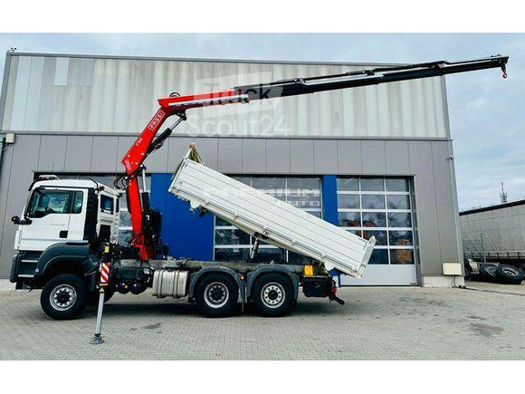 MAN - TGS 28.400 6x4 4 Dreiseitenkipper FASSI F195 - Aвтокран