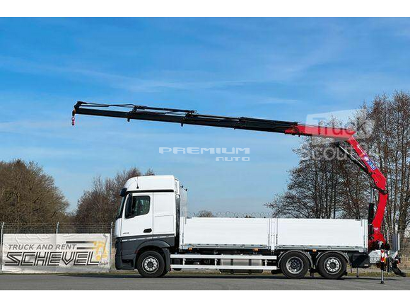 Mercedes-Benz - Actros 2545 6x2 4 Baustoffpritsche HMF 2320K4 - Aвтокран