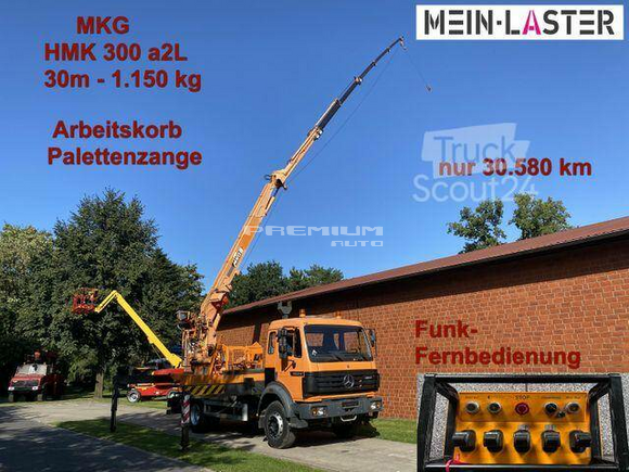 Mercedes-Benz - 1824 MKG 300 30m 1.150 kg Funk Korb nur 30.584km - Aвтокран