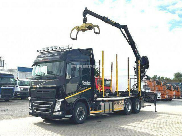 Volvo - FH 500 6x4 Holztransporter Kurzholz - Aвтокран