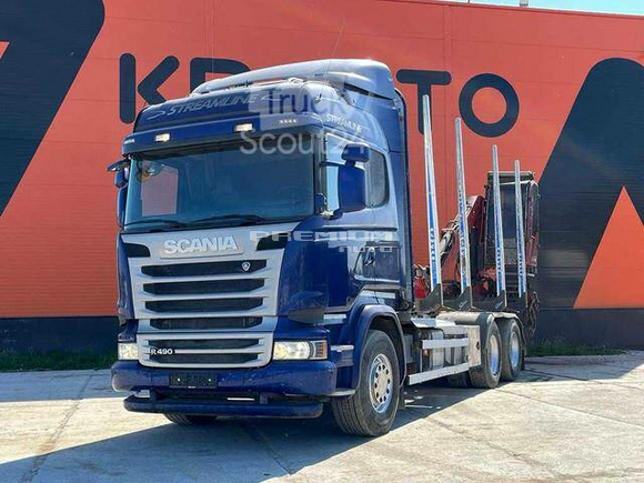 Scania - R 490 6x4 LOGLIFT 96 S - Aвтокран