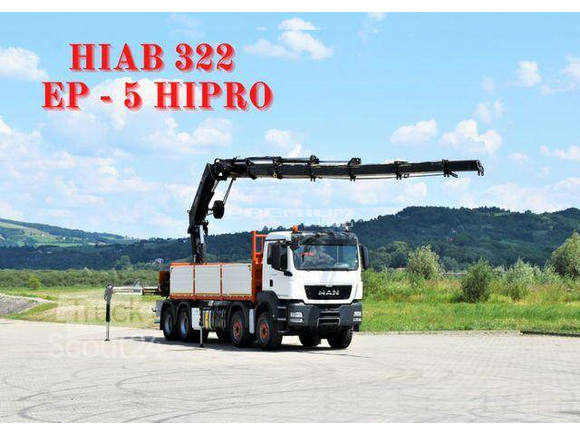 MAN - TGS 35.440 * HIAB 322 EP 5HIPRO+FUNK / 8x4! - Aвтокран