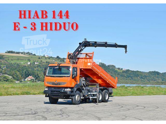 Renault - KERAX 430 * HIAB 144 E 3 HIDUO+ FUNK * 6x4 * TOP - Aвтокран