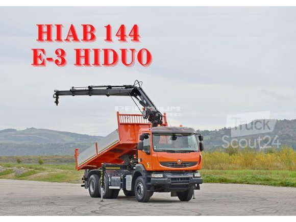 Renault - KERAX 430 * HIAB 144 E 3 HIDUO+ FUNK * 6x4 * TOP - Aвтокран