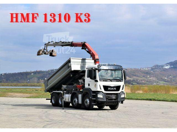 MAN - TGS 35.480 * KIPPER 5,30m + HMF 1310 K3FUNK* 8x4 - Aвтокран