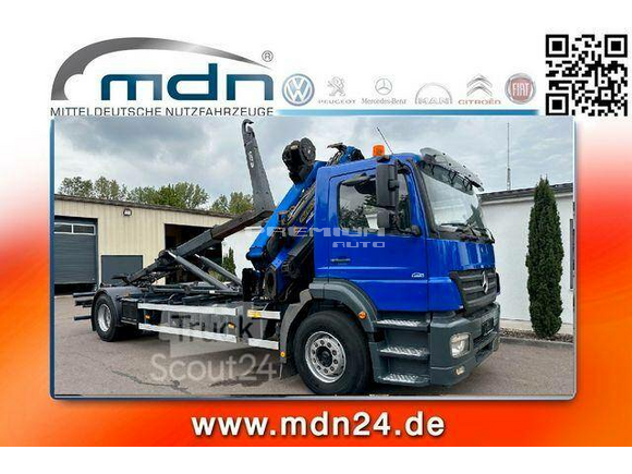 Mercedes-Benz - Axor 1828 Abrollkipper KRAN 23m JIB Seilwinde - Aвтокран