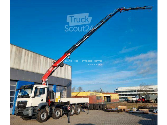 MAN - TGS 35.470 Pritsche mit FASSI 345 Jib Seilwinde - Aвтокран