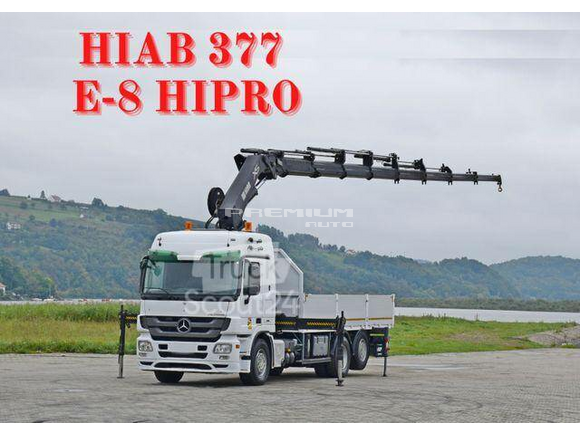 Mercedes-Benz - ACTROS 2544 * HIAB 377 E 8 HIPRO + FUNK* TOP - Aвтокран