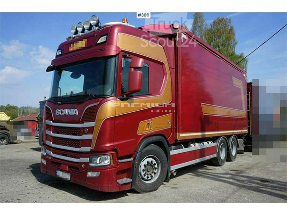 Scania - R730 6x4 Woodchip truck with side tip - Фургон