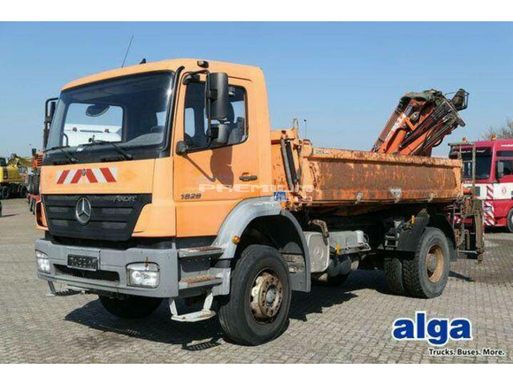 Mercedes-Benz - 1828 Axor 4x2, Kran Terex/Atlas, Greifer,3. Sitz - Самосвал