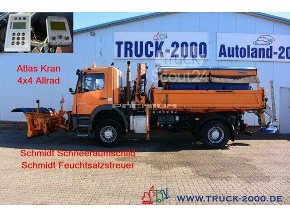 Mercedes-Benz - Axor 1829 4x4 Kran Winterdienst Streuer + Schild - Самосвал