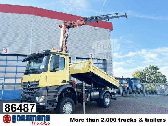 Mercedes-Benz - Arocs 1840 AK 4x4 mit Kran Atlas 120.2 E, Funk - Самосвал