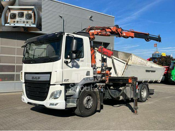 DAF - CF 330 FA 2 Achs Kipper Kran Funk+Greiferst - Самосвал