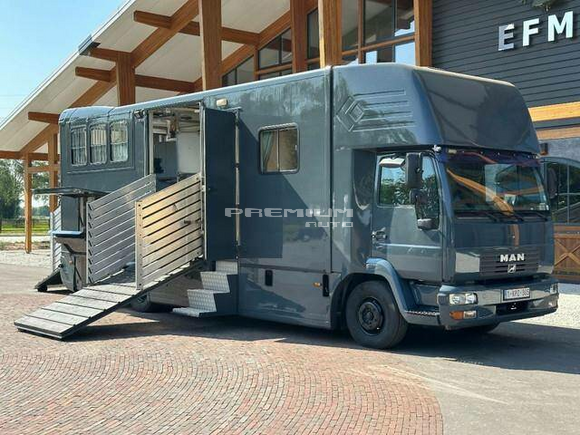 MAN - L2000 5 HORSE TRUCK/CAMPER LIVING KITCHEN TOI - Скотовоз