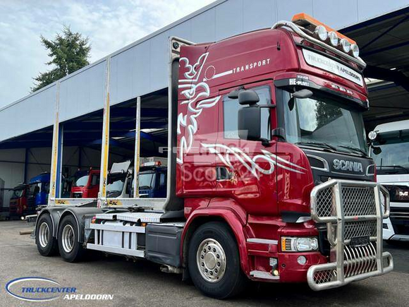 Scania - R730 V8 Wb: 450 cm, 9000 kg front axle, 6x4, PTO, - Лесовоз