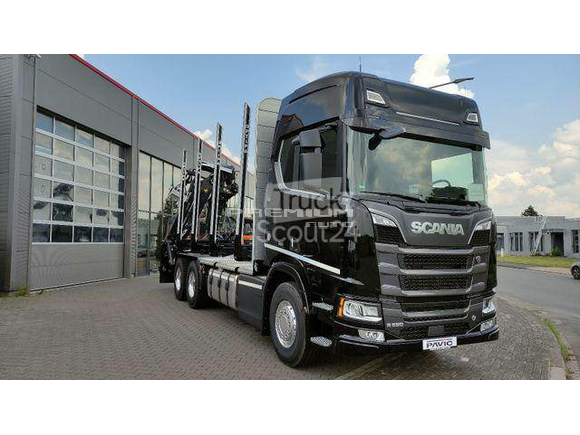 Scania - R590 6x4 Schemel/Kran TAJFUN LIV oder EPSILON - Лесовоз