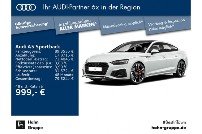 Audi A5 Sportback Audi A5 Sportback S line 45 TFSI qu