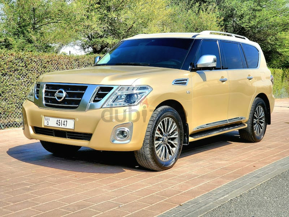 Stunning Golden Nissan Petrol 2014 LE Platinum Big Engine GCC Top Option