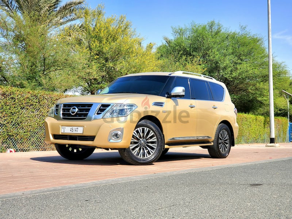 Stunning Golden Nissan Petrol 2014 LE Platinum Big Engine GCC Top Option