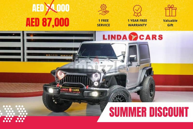 AED 1,380 monthly | Flexible D.P | Warranty | Jeep Wrangler Sport (Manual) 2017 GCC