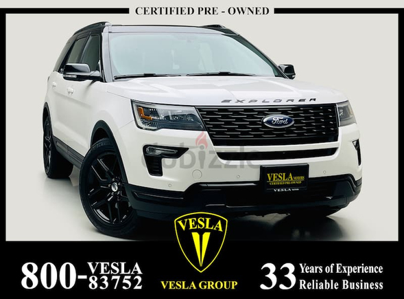 WARRANTY!!! + SPORT + BLACK LINE + V6 ECOBOOST + 4WD + LEATHER + NAVIGATION / GCC / 2018 / 1,810 DHS