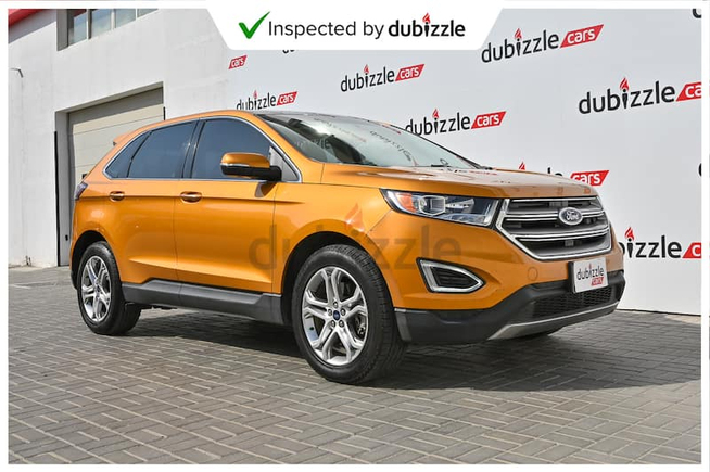 AED1337/month | 2016 Ford Edge Titanium 3.5L | Full Ford Service History | GCC Specs | Ref#29190